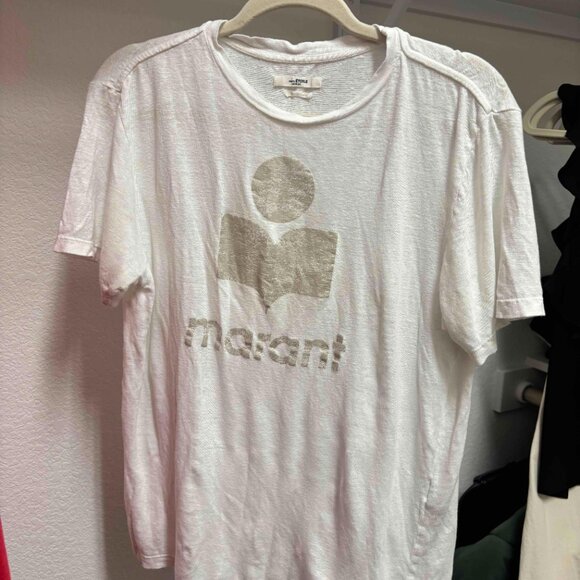 Isabel Marant White Logo T-Shirt - Picture 5 of 7